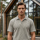 Chemise en maille jacquard texturée pour homme