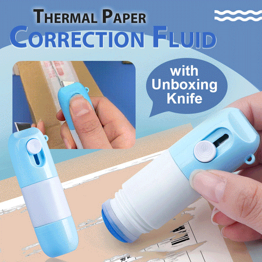 ⚡1 acheté, 1 offert⚡Liquide correcteur pour papier thermique avec couteau d'ouverture