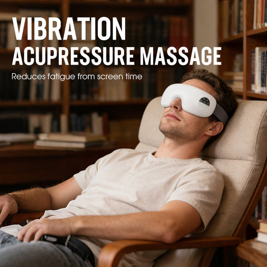 Appareil de massage électrique rechargeable pour les yeux avec fonction chauffante