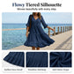 👗Women's V-Neck Tassel Tie Tiered Midi Dress