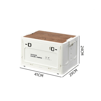☀️ PROMOTION D'ÉTÉ : 50 % DE RÉDUCTION 🏕️ Coffre de rangement de camping pliable 2-en-1 avec plateau de table | Triple ouverture, très spacieux, facile d'accès