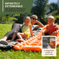 🌞Commencez le printemps en beauté avec 50 % de réduction !💤Matelas de sol ultra-léger de luxe - Avec pompe à pied intégrée - Épaisseur de 7,5 cm et modulable - Idéal pour le camping, la randonnée et la plage - Imperméable et compact