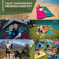 🌞Commencez le printemps en beauté avec 50 % de réduction !💤Matelas de sol ultra-léger de luxe - Avec pompe à pied intégrée - Épaisseur de 7,5 cm et modulable - Idéal pour le camping, la randonnée et la plage - Imperméable et compact