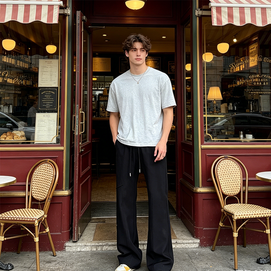 ❄️⛄Pantalon pour homme à jambes larges et empiècements en maille respirante -- Une respirabilité exceptionnelle qui vous garde au frais