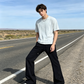 ❄️⛄Pantalon pour homme à jambes larges et empiècements en maille respirante -- Une respirabilité exceptionnelle qui vous garde au frais