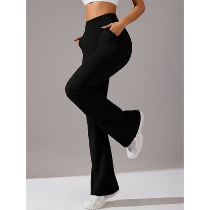 👖 PROMO LIMITÉE 50% DE RÉDUCTION ! 💥 Pantalon de Sport Femme Bootcut – Galbant, Taille Haute, Poches Pratiques ✨