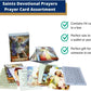 ✝️ Porte-images catholiques en cuir véritable – Organiseur de cartes de prière de poche avec fermeture à pression