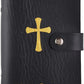✝️ Porte-images catholiques en cuir véritable – Organiseur de cartes de prière de poche avec fermeture à pression