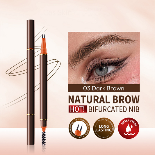 Crayon à sourcils liquide à double embout avec deux pointes