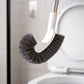Brosse de toilettes à long manche et à tête incurvée