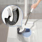 Brosse de toilettes à long manche et à tête incurvée