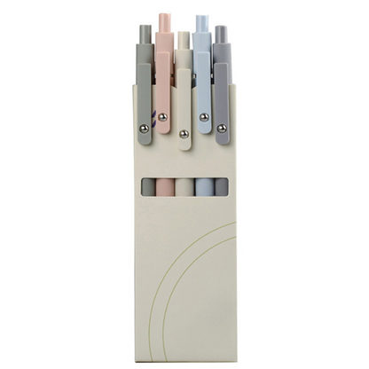 Lot de 5 stylos à encre noire rétractables