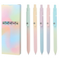 Lot de 5 stylos à encre noire rétractables