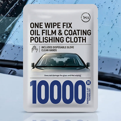 Lingettes pour éliminer les traces d'huile sur les vitres de voiture