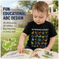 T-shirt graphique alphabet dinosaure pour enfants