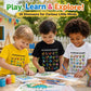 T-shirt graphique alphabet dinosaure pour enfants